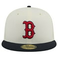 thumbnail image 2 of Men's New Era Cream Boston Red Sox Chrome 59FIFTY Fitted Hat, 2 of 6