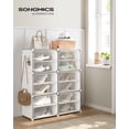 thumbnail image 2 of Organizador para zapatos SONGMICS, 6 niveles, ajustable, blanco, 2 of 9