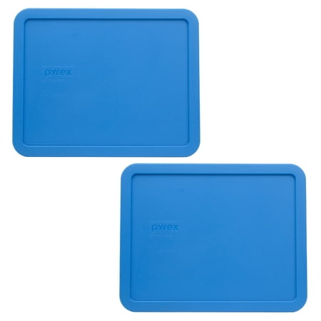 

Pyrex 7212-PC Marine Blue Rectangle Food Storage Replacement lid Cover (2-Pack)