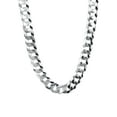 thumbnail image 2 of Mens White Gold Chain - Solid White Curb Chain - Silver / 10K / 14K, 2 of 7