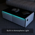 thumbnail image 3 of Livtab Smart Coffee Table with Built-in Fridge, Bluetooth Speakers, Wireless Charging, USB Ports and Outlets, Panel, LED Lights for Living Room, White, 3 of 11