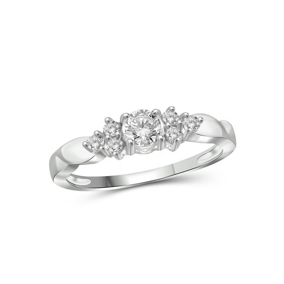 Diamonice 0.925 Sterling Silver 1.00 Carat White Cubic Zirconia Ring for Women | Cubic Zirconias for Everyday Womens Wear