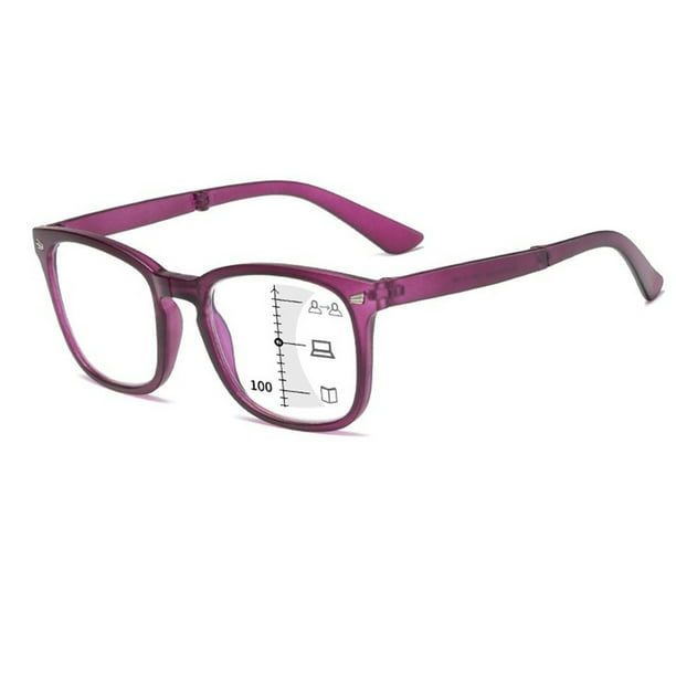 Folding Progressive Multifocal AntiBlue Light Reading Glasses Women'S
