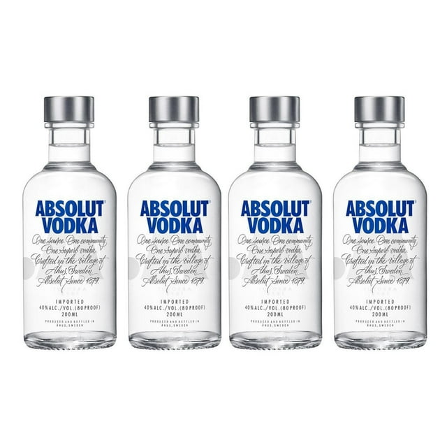 Pack de 4 Vodka Absolut Azul 200 ml Absolut Azul