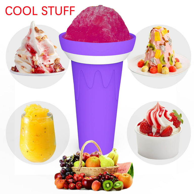 NORBOE Slushie Maker Cup, Quick Frozen Squeeze Cup, Double Layer Slush Cup  Squeeze, For Kids Homemade Summer DIY Milk Shake Ice Cream Maker 