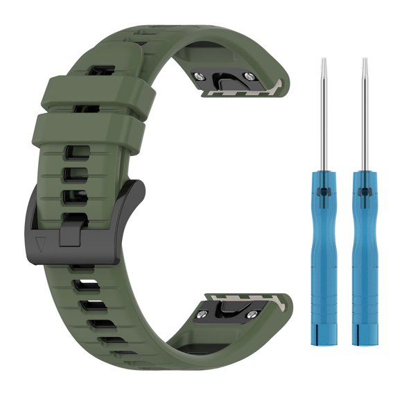 KOMI 22mm Watchband Compatible With Garmin Fenix 8 Pro Tactix 8 47mm/Fenix E/Fenix 7 Pro/7/Fenix 6 Pro/6/5 Plus/5, Silicone QuickFit Strap for Descent G2/G1 Solar/Forerunner 970/965/955/945/935