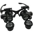 thumbnail image 5 of Magnifying Glass with 2 LED Lights, 8 Detachable Lenses, Head Mounted Magnifier, Hands Free Magnifier for Repair, Watch (2.5X 4X 6X 8X 10X 15X 20X 25X, 5 of 5