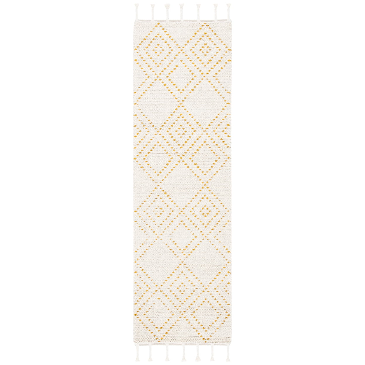SAFAVIEH Casablanca Idella Diamond Area Rug, Ivory/Gold, 4' x 6'