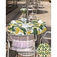 thumbnail image 5 of Fsddascl Green Yellow Leaves Outdoor Tablecloth - 54 Inch Round Dining Table Cover, Abstract Art Botanical Summer Waterproof Outdoor Table Cloth with Umbrella Hole & Zipper for Picnic/Patio/Party, 5 of 7