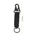 thumbnail image 2 of Uxcell Paracord Keychain, Braided Lanyard Key Clip Survival Keychains Black, 2 of 6