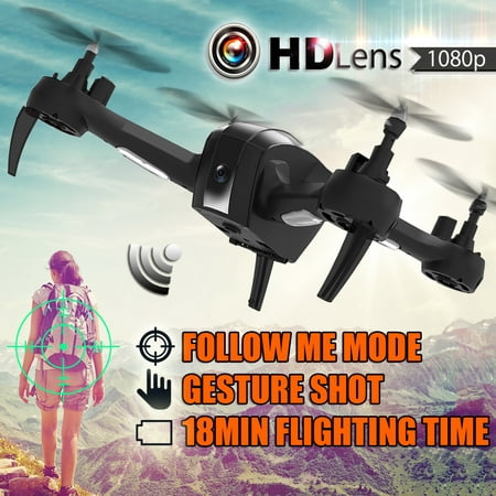 2019 FPV RC Drone with 1080P HD Camera 15 mins Flight Time Gesture Photo Video Optical Flow Positioning Follow Me Altitude Hold Foldable (Best Drone For The Money 2019)