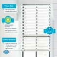 thumbnail image 3 of LEVOLOR Custom Classic Value 2" Cordless Faux Wood Blinds, Sandblasted White, 31" Width x 72" Length, 3 of 7