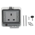 thumbnail image 1 of Socket, UK Standard IP66 Flameproof Robust PC Housing Electrical Socket Set With Accessories For Home For Outdoor, 1 of 8