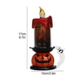 thumbnail image 1 of Flameless Flickering Candle Battery, Column Candle, Warm Light, Ghost Pumpkin, Halloween Decoration Kids Candle, 1 of 3