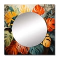 thumbnail image 2 of Designart "Citrus Jungle Foliage III" Tropical Square Mirror Wall Decor Traditional - Large Orange Square Bathroom Mirror - Square Printed Wall Mirror Art, 2 of 5