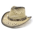 thumbnail image 2 of Womens Hats , Sunhats for Women Uv Protection , Sun Protection Hats for Women Classic Western Straw Cowboy Hat for Women and Men with Shapeable Wide Brim for Sun, 2 of 7