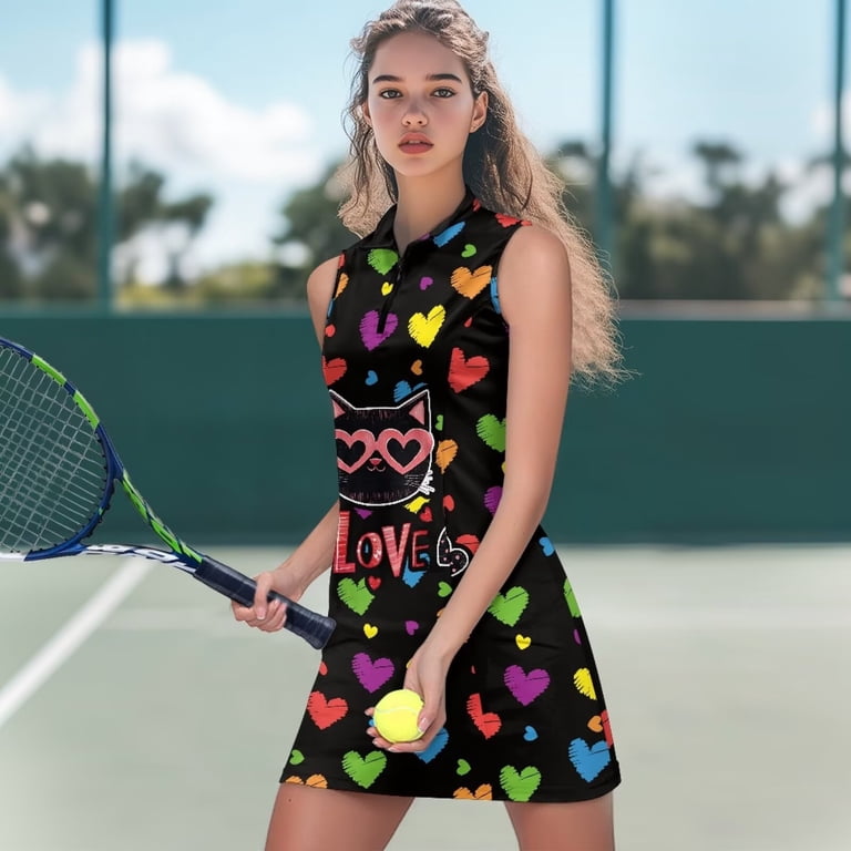 cute athletic dresses Tennis Dress for Women Dress with Built in Shorts Sleeveless Side Slit Golf Dress Workout Backless Apricot XS : Clothing, Shoes & Jewelry Perfect for an impromptu coffee run Aplkyhs Easter Casual Golf Wear