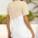 thumbnail image 3 of Camiseta de Manga Corta de Cuello Redondo, Casual para la Primavera Y la Fiesta de la Mujer de los Tops de Verano, 3 of 4