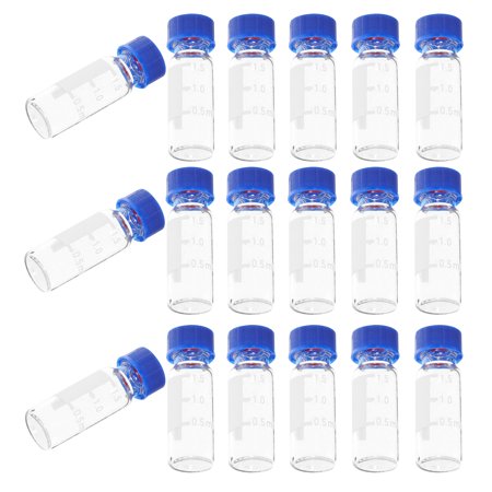 Empty Bottle Frascos De Vidrio Transparent Vials Sampling with Lids No Scale Cover Glass 100 Pcs