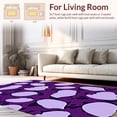 thumbnail image 2 of ODIKA 4' x 6' Machine Washable Non-Slip Area Rug, Abstract Oval High Traffic Rug, Purple, 364449, 2 of 7