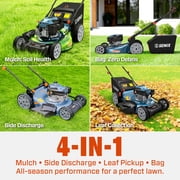SENIX 22 170CC Gas Self Propelled Lawn Mower ,4 -in-1 , 72L/19 Gal Bag,6-Position Height Adjustment