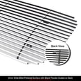 thumbnail image 2 of APS Compatible with Dodge Charger 2005-2010 Honeycomb Style Main Upper Aluminum Chrome Polished Horizontal Billet Front Grill Grille Insert D66438A, 2 of 3
