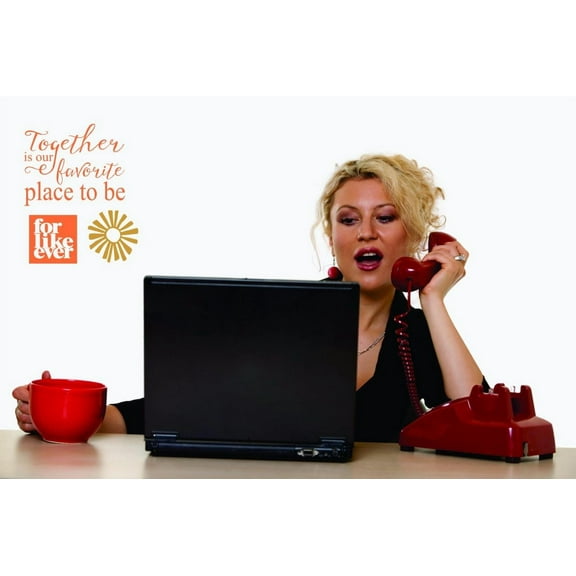 Custom Decals Together Is Our Favorite Place To Be For Like Ever. Wall Art Size: 16 X 24 Inches Color: Multi