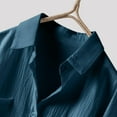thumbnail image 5 of ZJXFGS Women'S Linen Shirt Gauze Shirts for Women Button Down Shirts for Women Loose Button Down Shirts for Women Blue L, 5 of 9