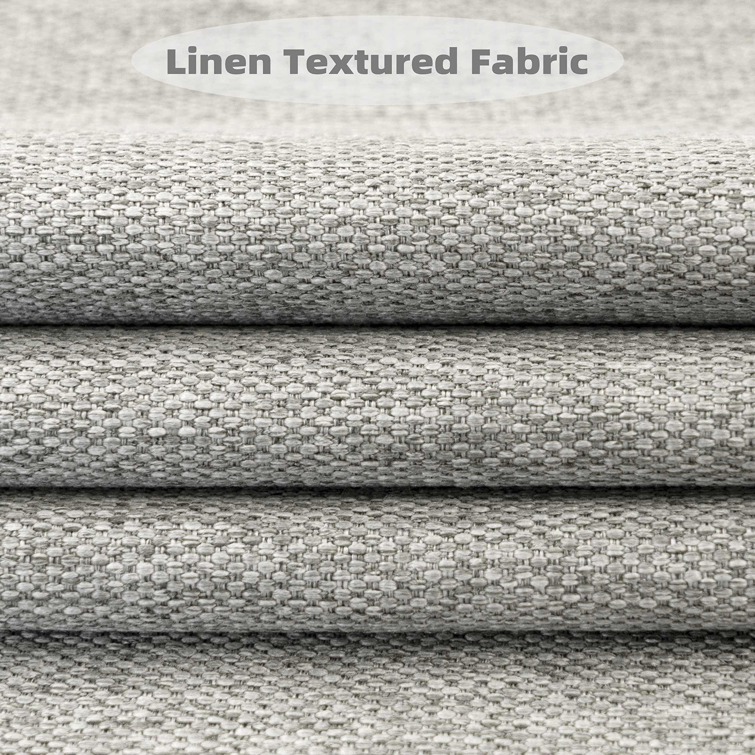 DriftAway Pinch Pleat Valance for Kitchen Window Blackout Faux Linen Textured Solid Gray Valance for Living Room 16 Inch Farmhouse Window Treatment Back Tab 52x16 Gray