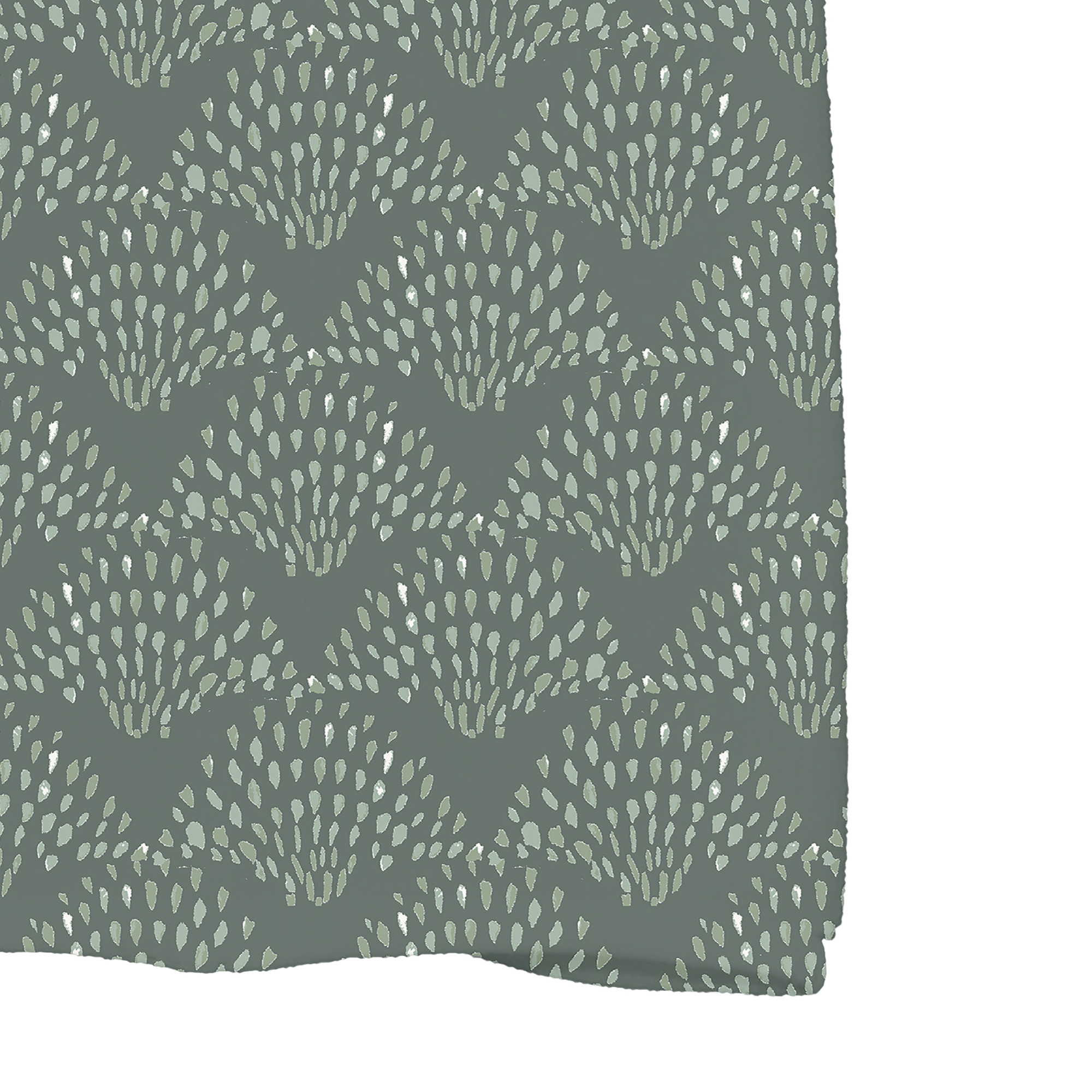 Fan Dance 16 x 25 Inch Green Geometric Print Kitchen Towel