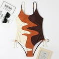 thumbnail image 5 of RKSTN Maillots de Bain pour Femmes une-Pièce à Col en V Maillot de Bain Enveloppant Contrôle du Ventre avec Bretelles Spaghetti Ajustables, 5 of 5