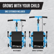 EzyRoller: Mini - Blue - Ride-On Scooter, Cambering Motion, Pedal Free Cart, Hand Brakes, Extendable Frame, 45lb Capacity, Toddler & Kids Ages 2+