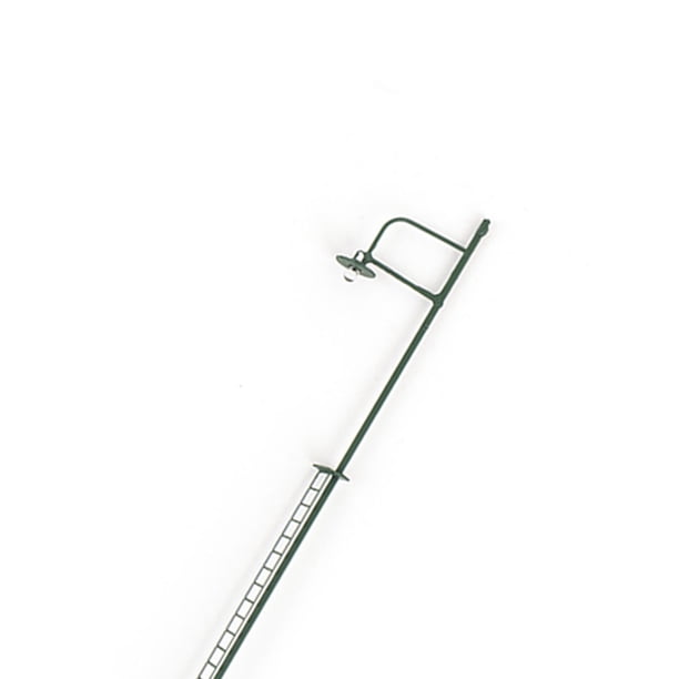 Matsuzay Modelo de tren, farola, decoraciones para el jardín del hogar, luz LED de vía férrea, lámpara de pista de un solo cabezal en miniatura, Artesanía Verde (Escala 1:120) Matsuzay HA064509-09