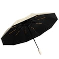 thumbnail image 2 of Paraguas automático de 24 huesos, paraguas plegable personalizado, sombrilla para sol y lluvia, sombrilla de doble propósito, protección solar UV, 2 of 2
