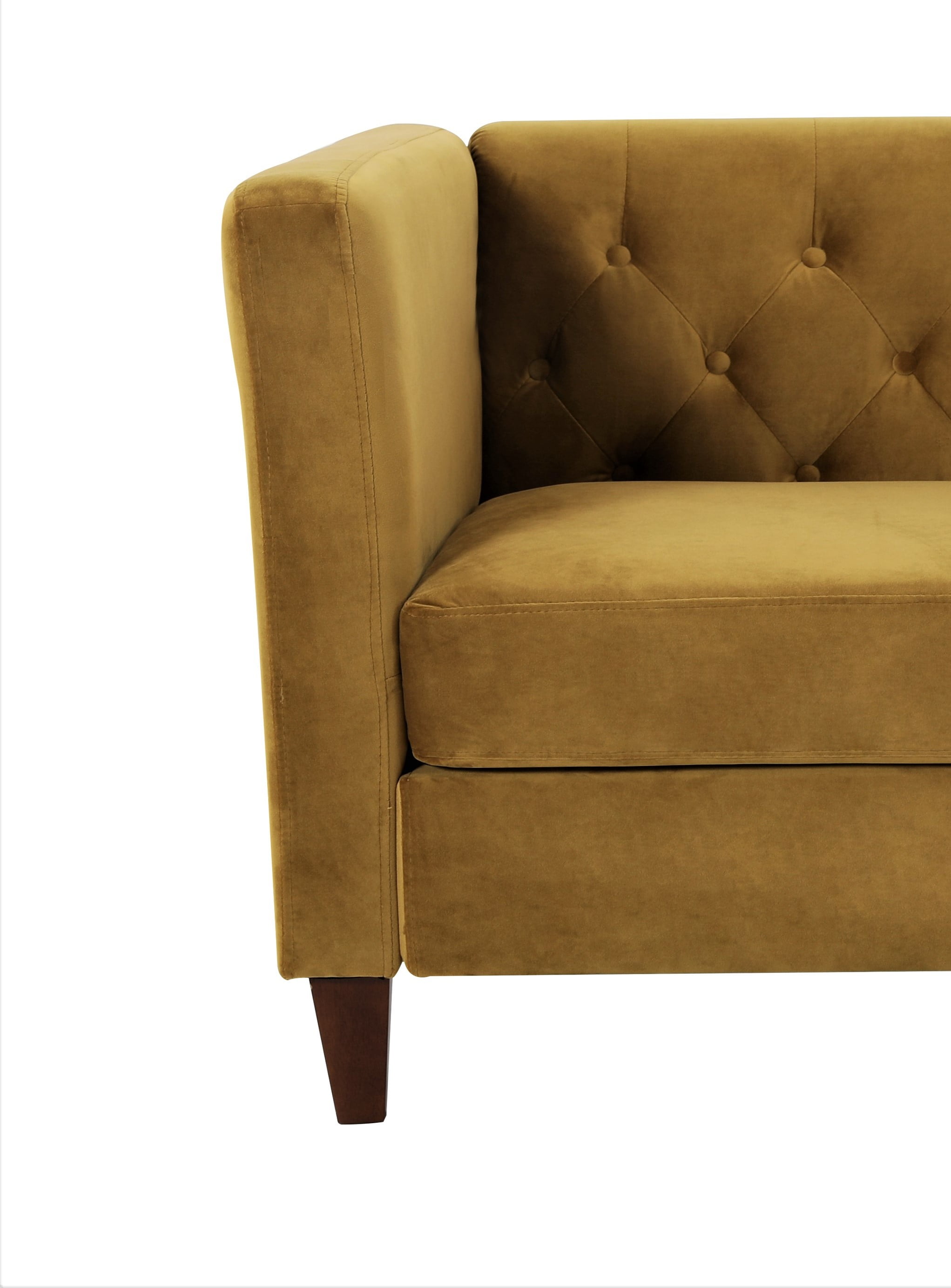Lisette 56.7'' Velvet Square Arm Loveseat