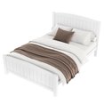 thumbnail image 2 of ChenyueFurn Full Size Platform Bed, Solid Wood Frame with Support Slats,White, 2 of 10