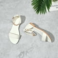 thumbnail image 6 of women ankle strap flat sandals Petite Foot Metal Decoration, 6 of 6