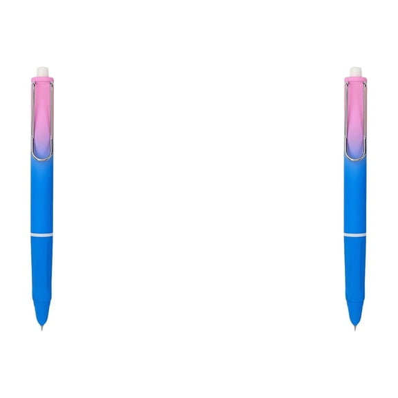 Retractable Extra Fine Point Ballpoint Pen, Refillable 0.38mm Black Ink Writer, Smooth Ultra Thin Rolling Ballpoint For Journaling And Office (E*2)