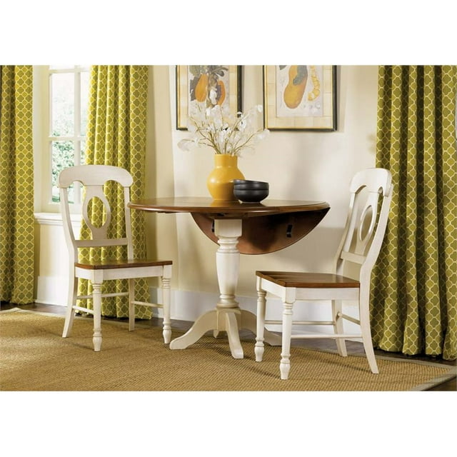Liberty Furniture Low Country 3 Piece Drop Leaf Dining Set in Linen