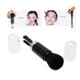 thumbnail image 4 of Hytrove Black Dual Ended Makeup Brush Set Compact Lightweight Cosmetic Kit with Transparent Protective Covers, 4 of 8