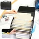 thumbnail image 2 of Bolsa organizadora de archivos de oficina | Carpeta de almacenamiento de plástico de 26 compartimentos | Portadocumentos tamaño carta A4 - Azul Negro | Organizador de asignaturas estudiantiles, 2 of 8