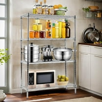 CL.HPAHKL 4 Tier Shelving Unit, NSF Certified Metal Shelf Rack 1000LBS Capacity Standing Storage Shelf Units Adjustable Wire Rack Shelving for Kitchen Pantry Organization, Chrome (36"L x 14"W x 54"H)