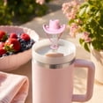 thumbnail image 3 of KGJQ 2Pcs Silicone Straw Cover, 8mm Wide Mouth Straw Cap for 30/40oz Tumbler, Cowboy Hat Shape Dustproof Plugs, Cute Drinking Straw Topper Accessories, 3 of 8
