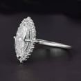 thumbnail image 2 of solitaire jewels 1.5CT Marquise Moissanit Halo Engagement Ring For Women, 14K White Gold, 2 of 6