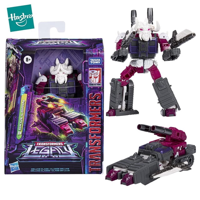 Hasbro - Deluxe Transformer Generations Legacy Figure, Robot Toy para niños, Skullgrin, Crank Box, Evolution, Regalo zhangyuxiang LED