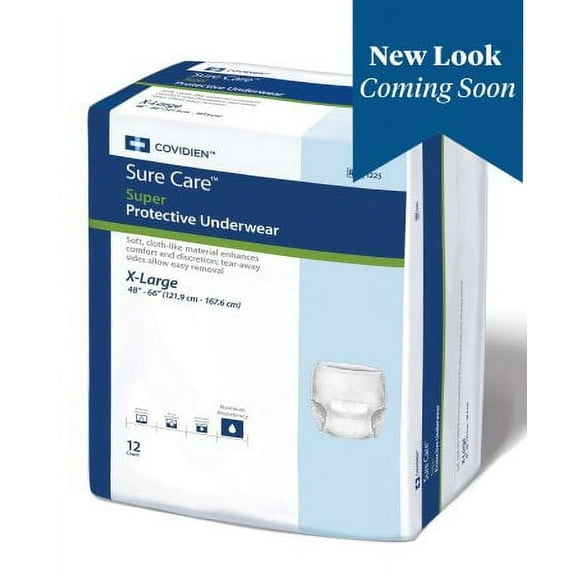 Sure Care 1225A Pull On Incontinence Protective Underwear, X-Large, Heavy Absorbency, 12 Count