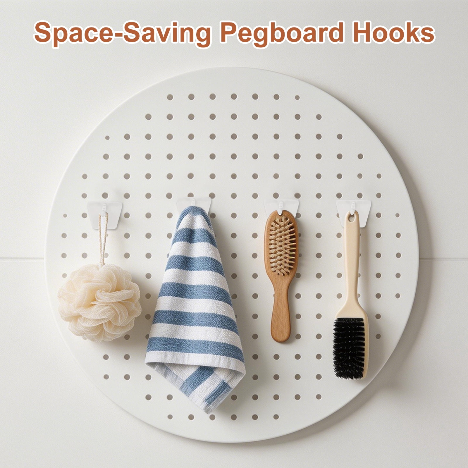 Uxcell Pegboard Hooks, (8 Inch, Milky White, Fit 1/4" Pegboard) (25 Pcs), ABS Plastic Peg Board Utility Hook Hanger Wall Storage Organizer, Suit for - Garage/Office/Home/Shop