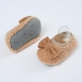 thumbnail image 3 of Baby Shoes Size 14 For 12 Months-18 Months Warm And Boys Soft Comfortable Bowknot Warming Toddler Sneakers Beige, 3 of 6