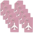 TRAHOO10 Pack Silicone Luggage Tag for Suitcases with Stainless Loop