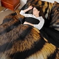 thumbnail image 4 of jejeloiu Tiger Pattern 7-Piece Twin Bedding Sets,Jungle Animal Bedding Comforter Set,Abstract Stripe Lines Sheet Sets For Men Women,Ultra Soft Home Decor Reversible, 4 of 8